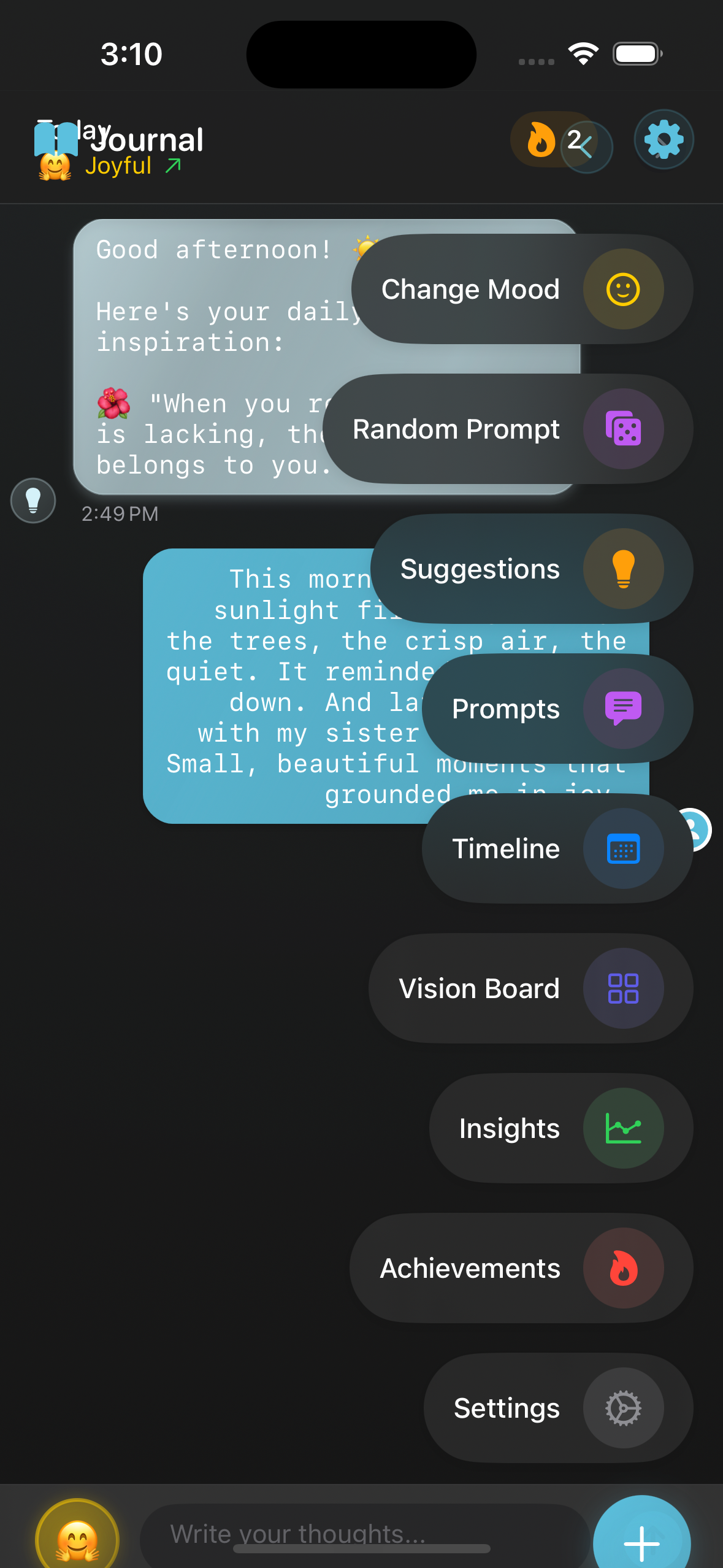 Lumina Journal App Features
